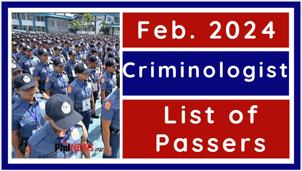 Criminologist List of Passers